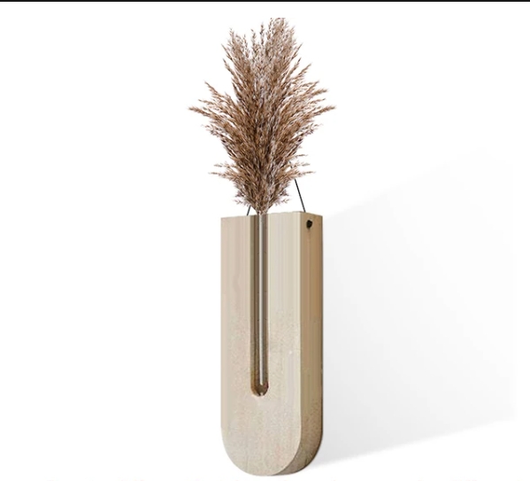 Solid Wood Wall Hanging Vase