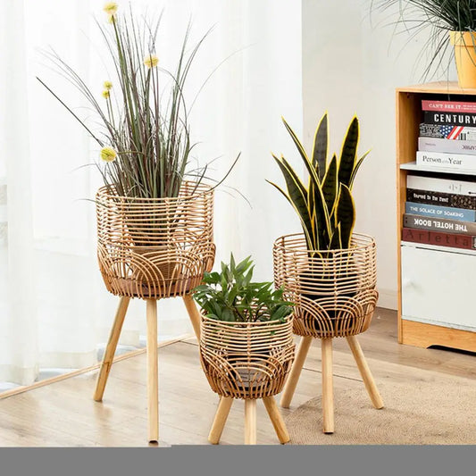 Rattan Flower Stand