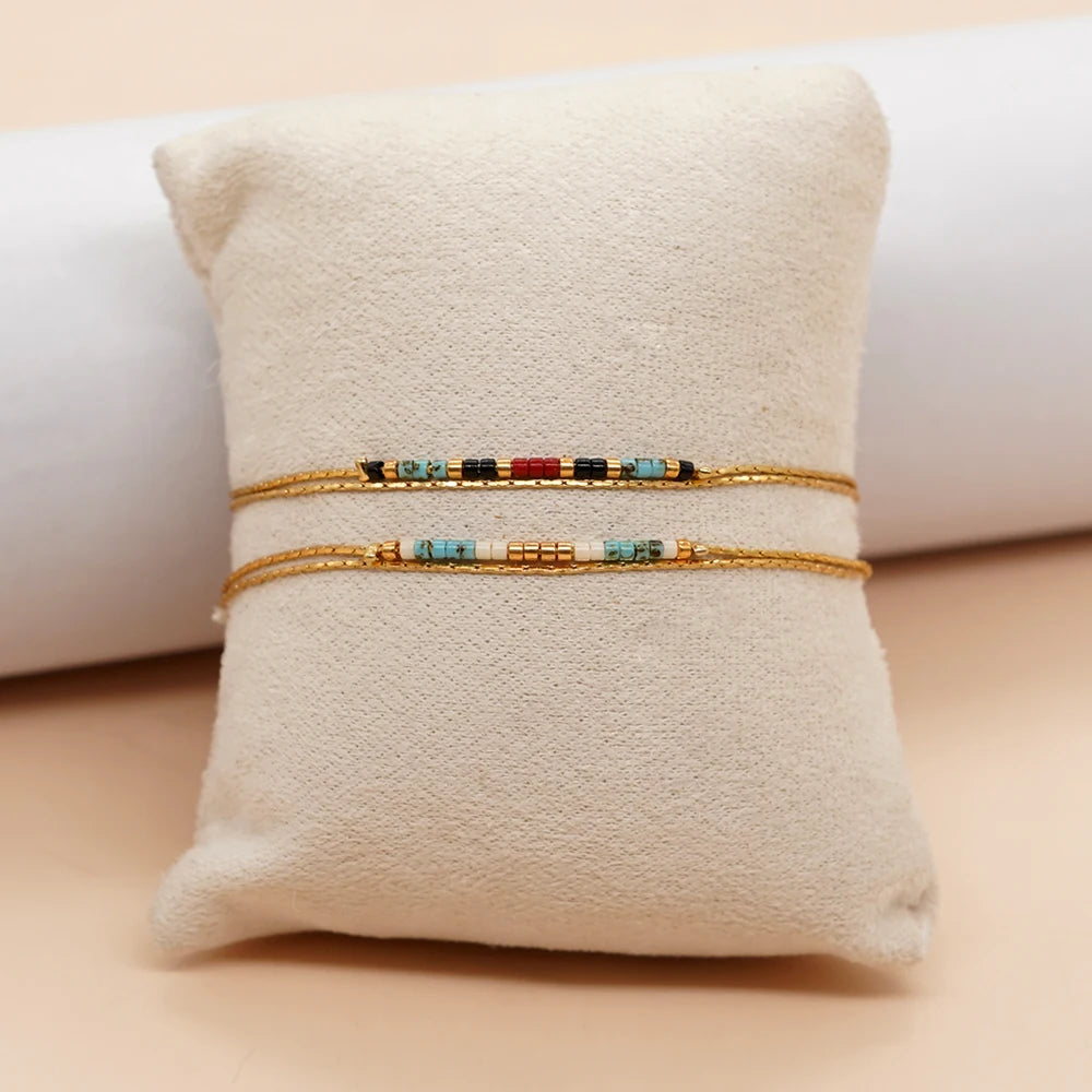 Handmade Miyuki Bead & Gold Bracelet- ON SALE UNTIL MOTHER'S DAY!