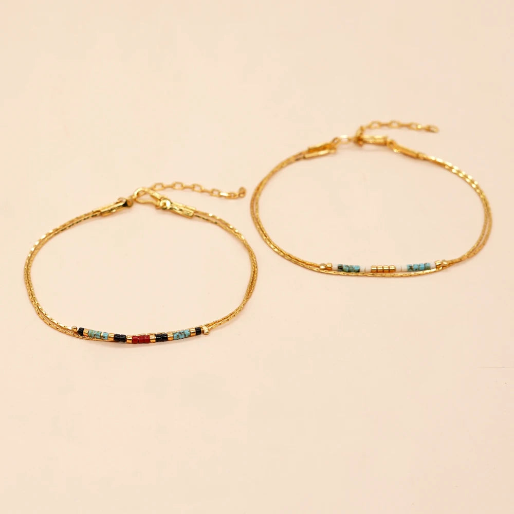 Handmade Miyuki Bead & Gold Bracelet- ON SALE UNTIL MOTHER'S DAY!