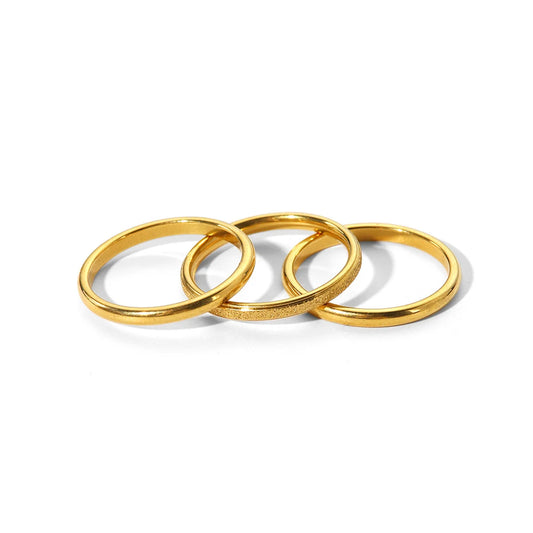 Tiny Gold Stackable Ring Set