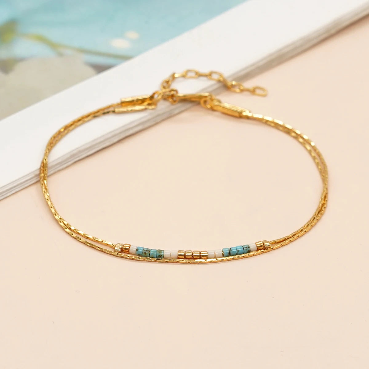 Handmade Miyuki Bead & Gold Bracelet- ON SALE UNTIL MOTHER'S DAY!