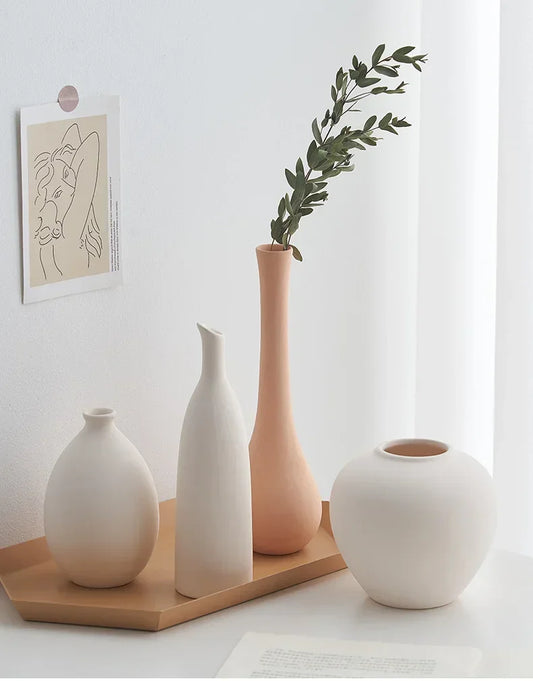 Nordic Ceramic Vase - Natural Collection